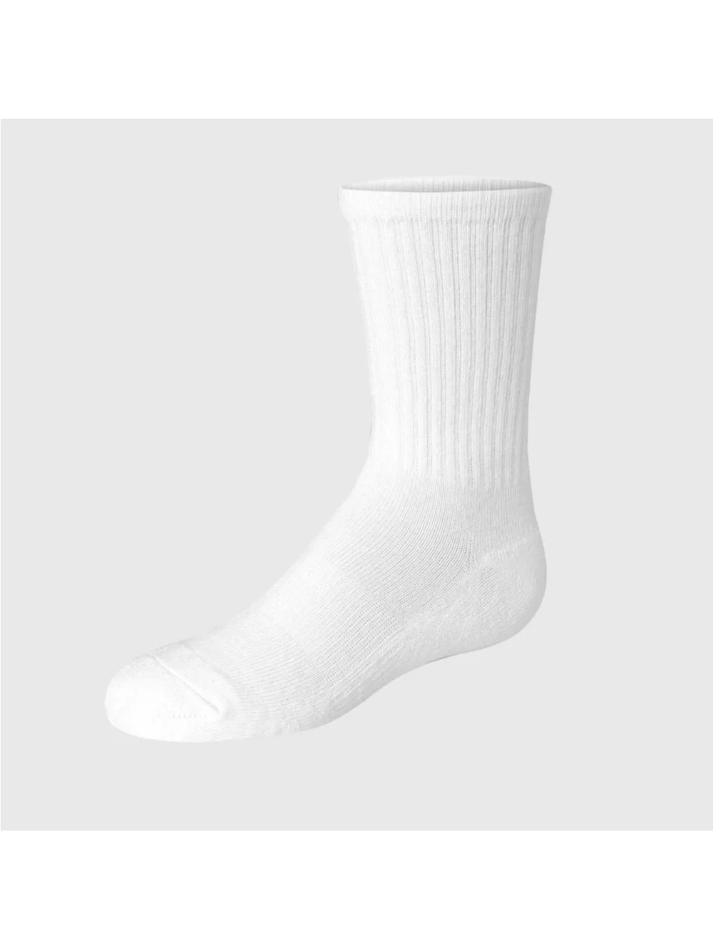 Girls Hanes Premium White Pure Comfort Crew Socks Arch Support Breathable